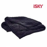 Полотенце для ухода за автомобилем iSky, 40х40 см, микрофибра, черный, 500г/м2 ( iMT-4040 / iMT4040)