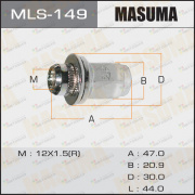 Гайка колесная "MASUMA" 12x1.5 с Шайбой D30mm под ключ на 21 / MLS-149 (25949/14232/MLS-149)